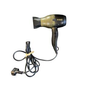 Proxelli Travel Hair Dryer Black & Gold Glitter Compact Lightweight Dual Voltage